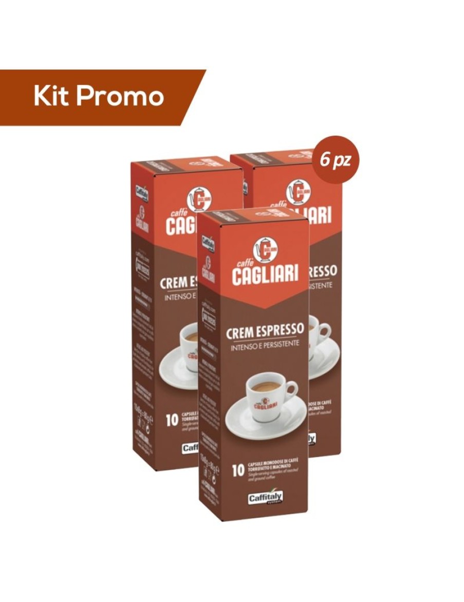 Click Cafe Capsule Caffitaly* Originali | Box 60 Capsule Crem Espresso Cagliari Caffitaly