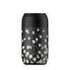 Click Cafe Borracce&Tazze Termiche E Accessori | Tazza Termica Chilly'S 340 Ml Serie 2 Fondo Nero Con Fiori