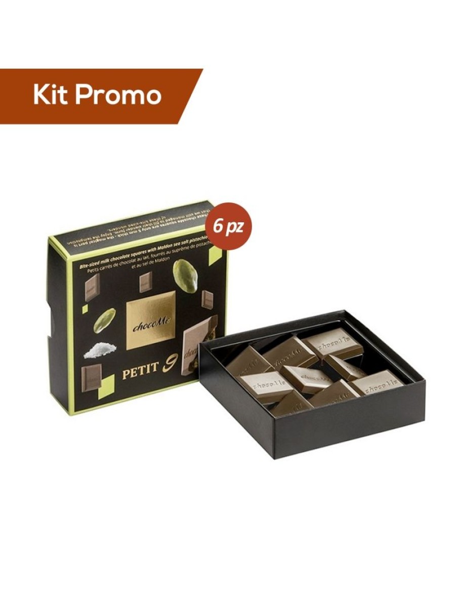 Click Cafe Cioccolato Artigianale | Kit 6 Box Di Cioccolatini Al Latte Con Ripieno Al Pistacchio