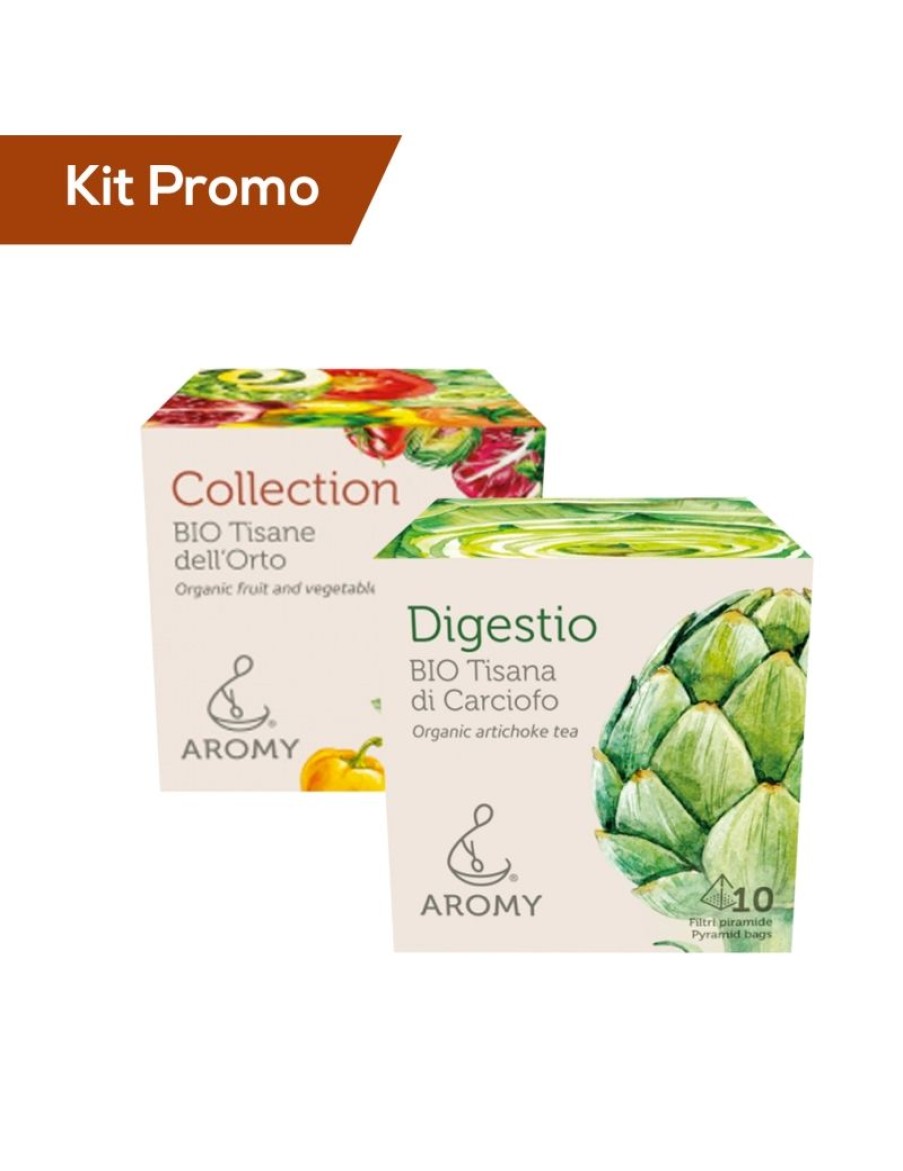 Click Cafe Tisane Biologiche | Box 2 Astucci Mix Tisane Dell'Orto Con Tisana Di Carciofo