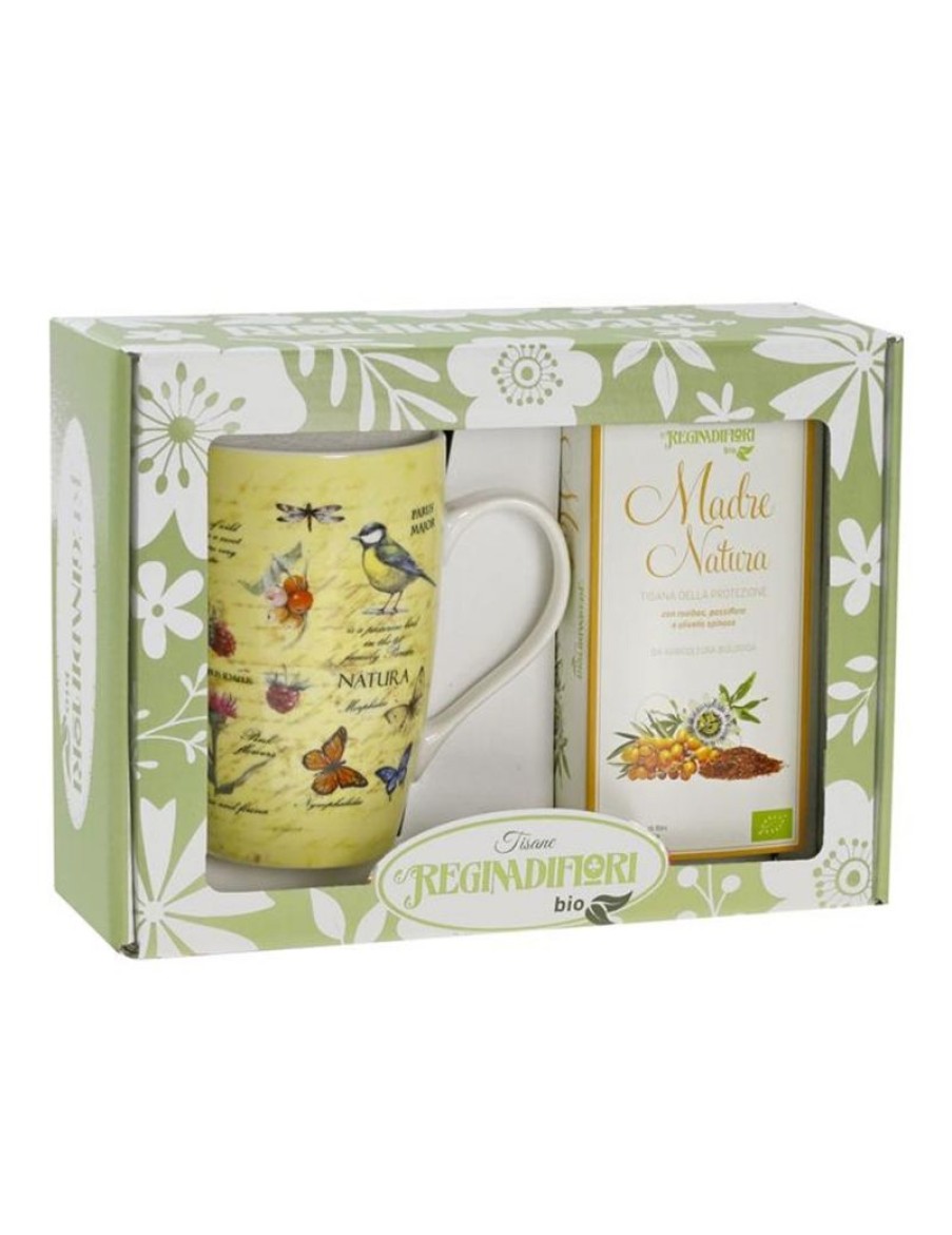 Click Cafe Te E Tisane Regina Di Fiori E Mlesna | Scatola Vetrina Mug Wild + Tisana Madre Natura Bio