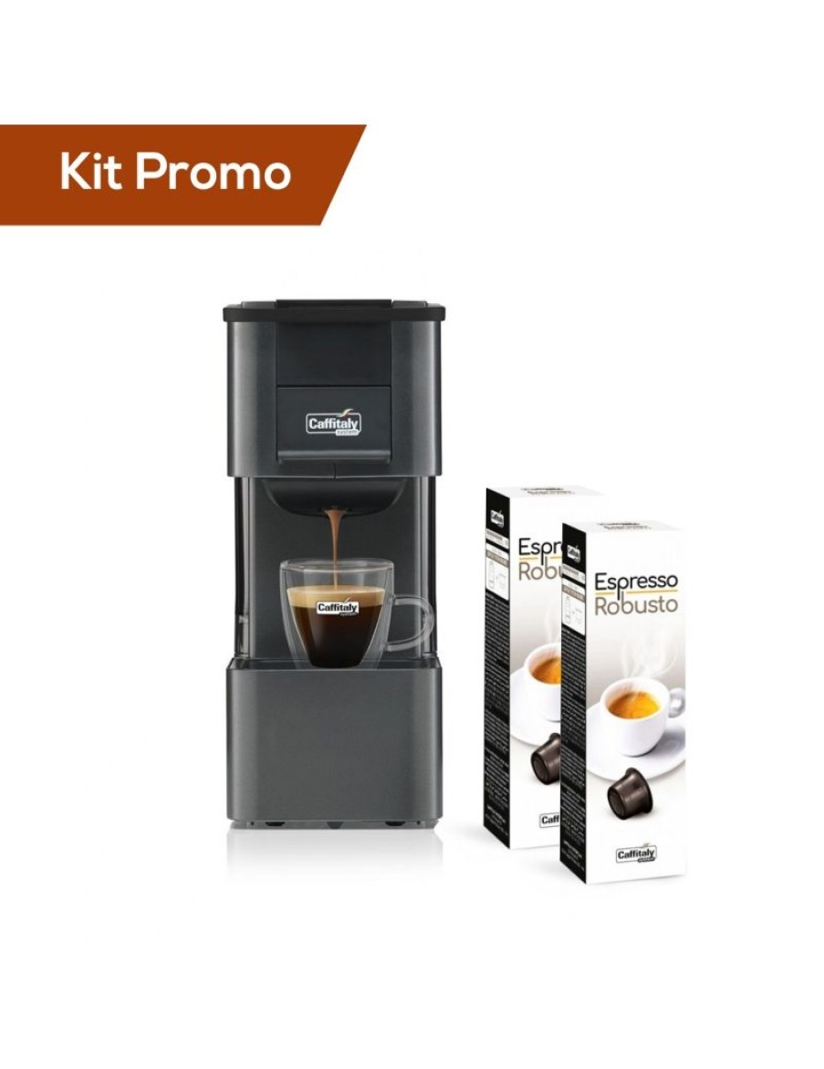 Click Cafe Macchinette Per Caffe In Capsule | Macchina Da Caffe Caffitaly Iris S27 Carbon+ 20 Capsule Caffitaly Espresso Robusto