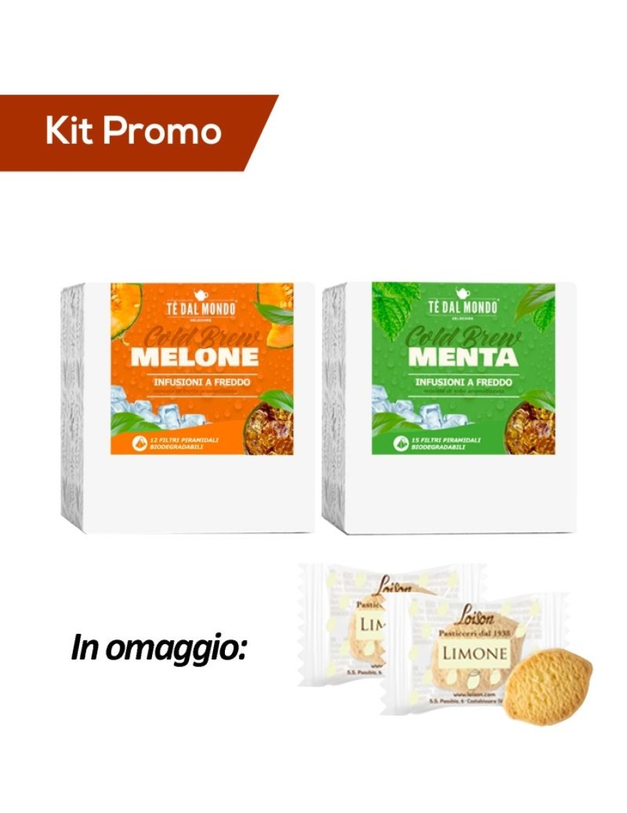 Click Cafe Piramidali Te Dal Mondo | Kit Infuso A Freddo Alla Menta E Melone Con Omaggio Loison