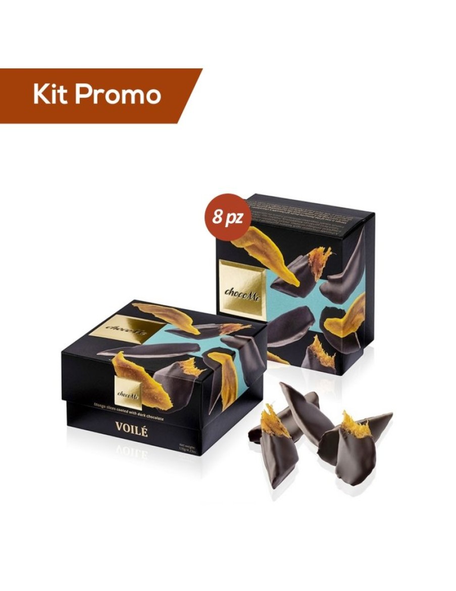 Click Cafe Cioccolato Artigianale | Kit 8 Box Di Mango Ricoperto Di Cioccolato Fondente