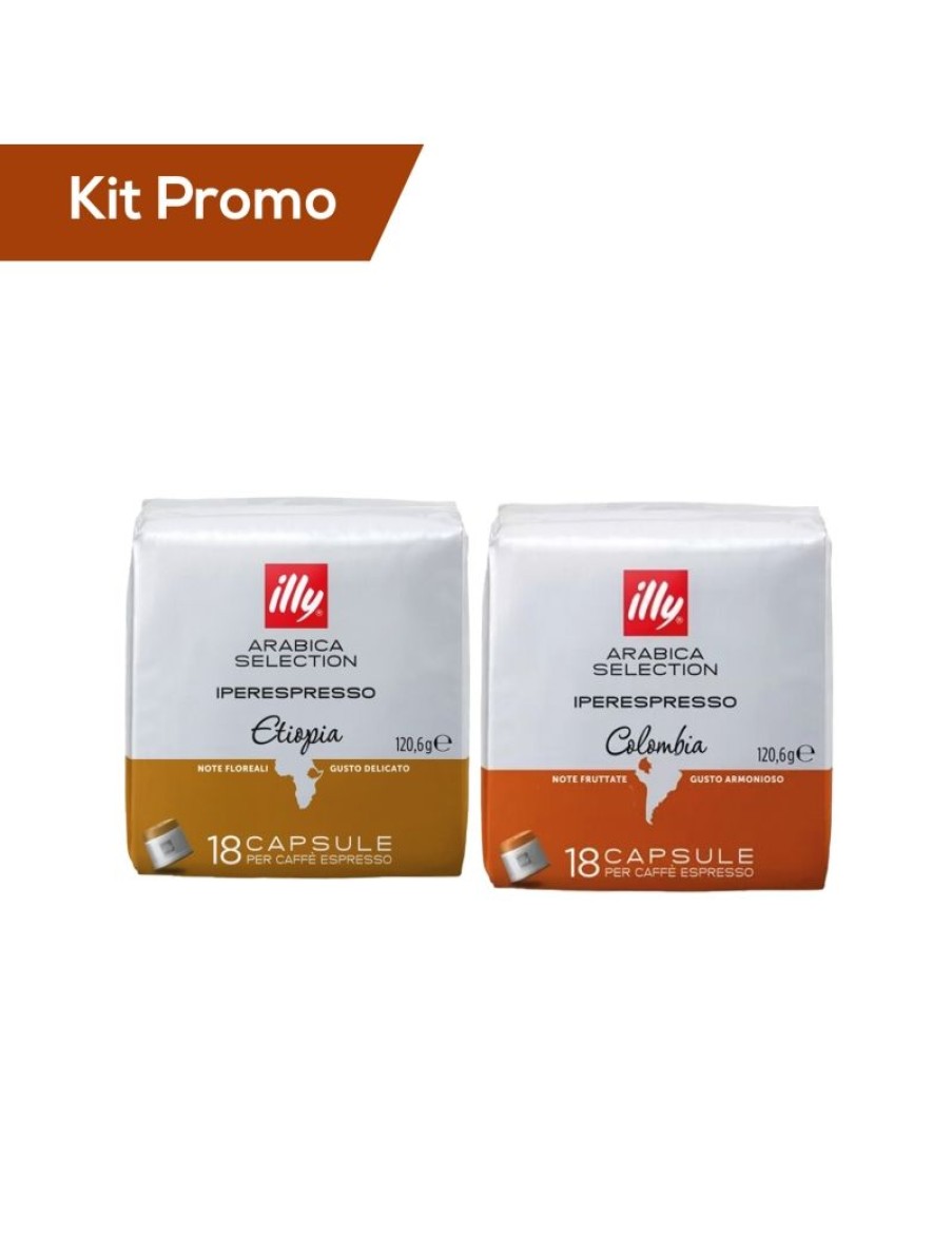 Click Cafe Illy Iperespresso | Box 36 Capsule Illy Arabica Selection Ethiopia, Colombia