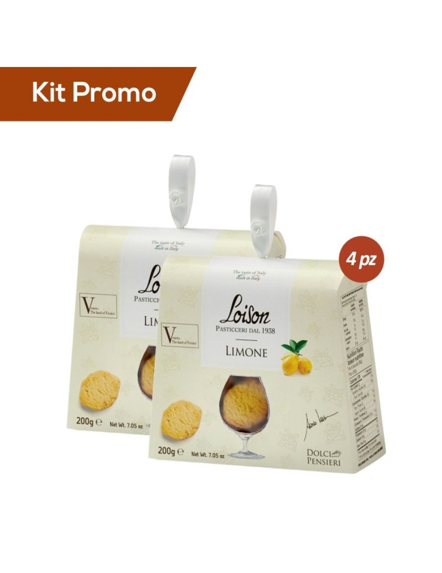 Click Cafe Biscotti Artigianali | Box 4 Astucci Biscotti Limone Loison