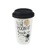 Click Cafe Tazzine Da Caffe E Tazze Mug | Bicchiere To The Moon & Back Porcellana Con Tappo In Silicone 300Ml