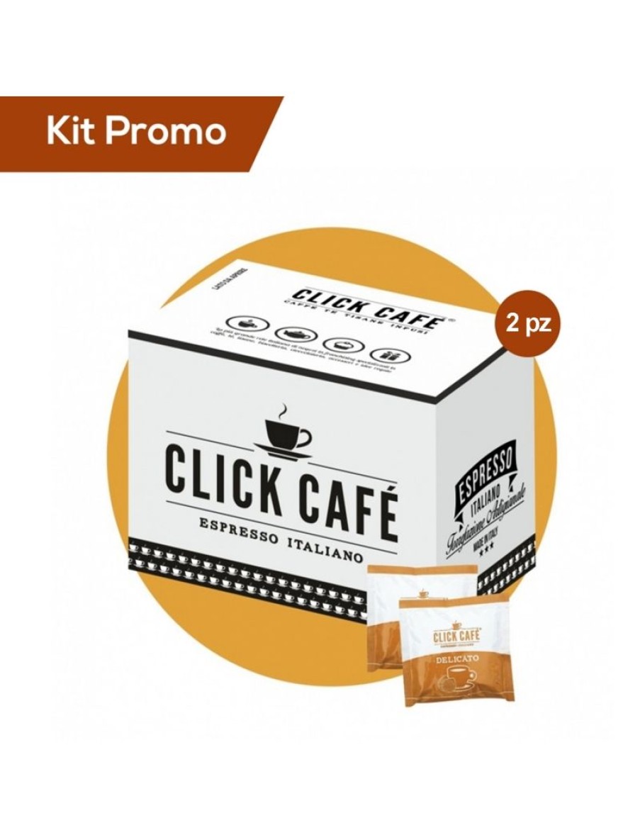 Click Cafe Cialde Caffe | Box 200 Cialde In Carta Filtro, Miscela Delicato