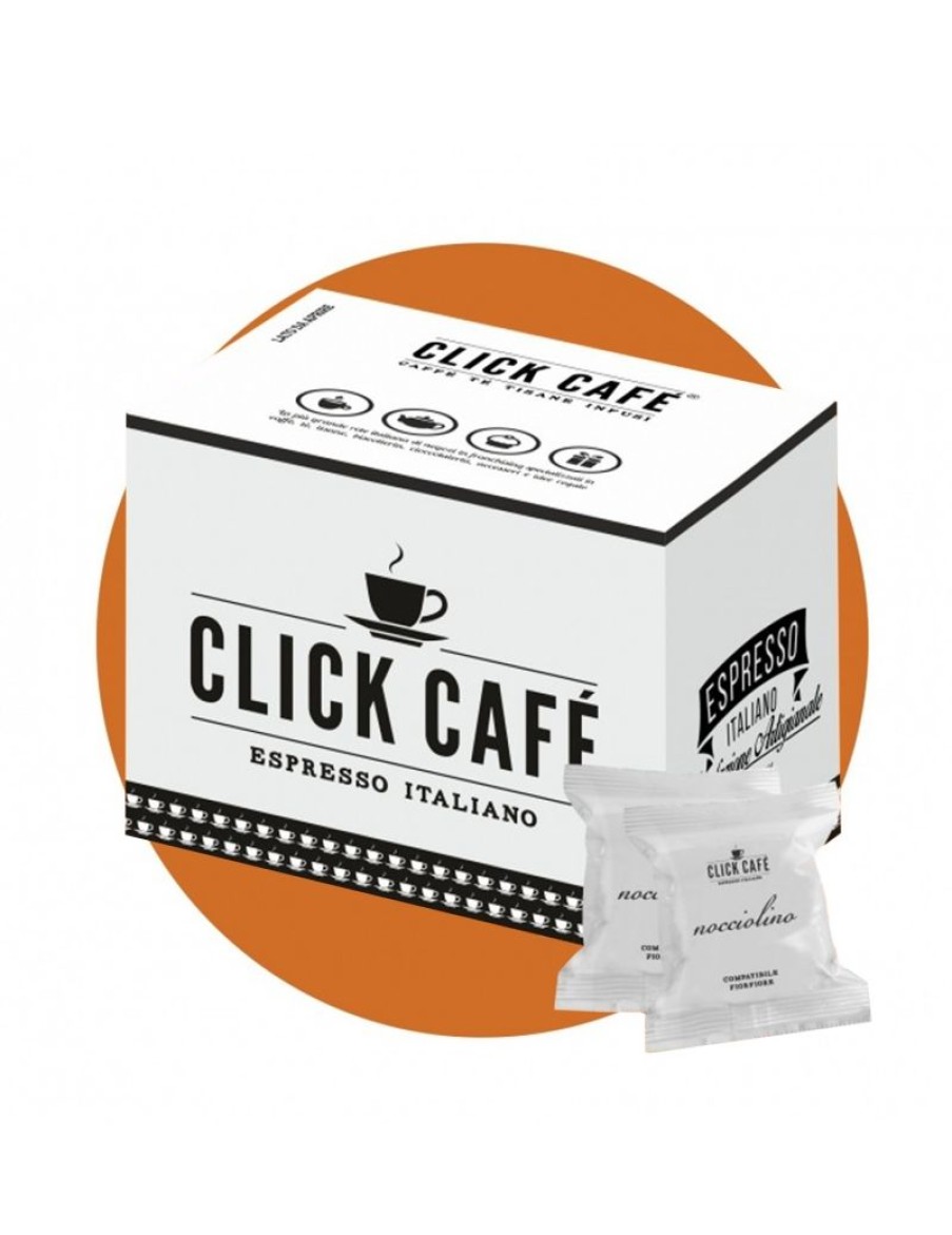 Click Cafe Capsule Compatibili Fior Fiore* Lui Martello | 50 Capsule Nocciolino Solubile Compatibili Fiore