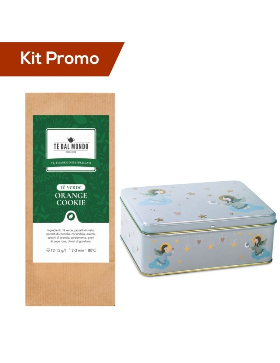 Click Cafe Te Verde | Box Latta Angeli Con Te Verde Sencha Orange Cookie