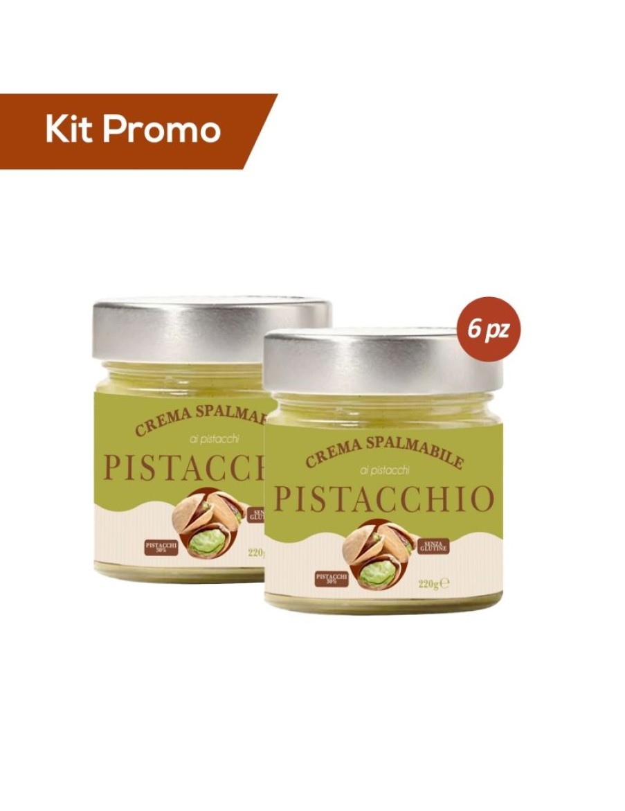 Click Cafe Cioccolato Artigianale | Kit 6 Vasetti Di Crema Al Pistacchio