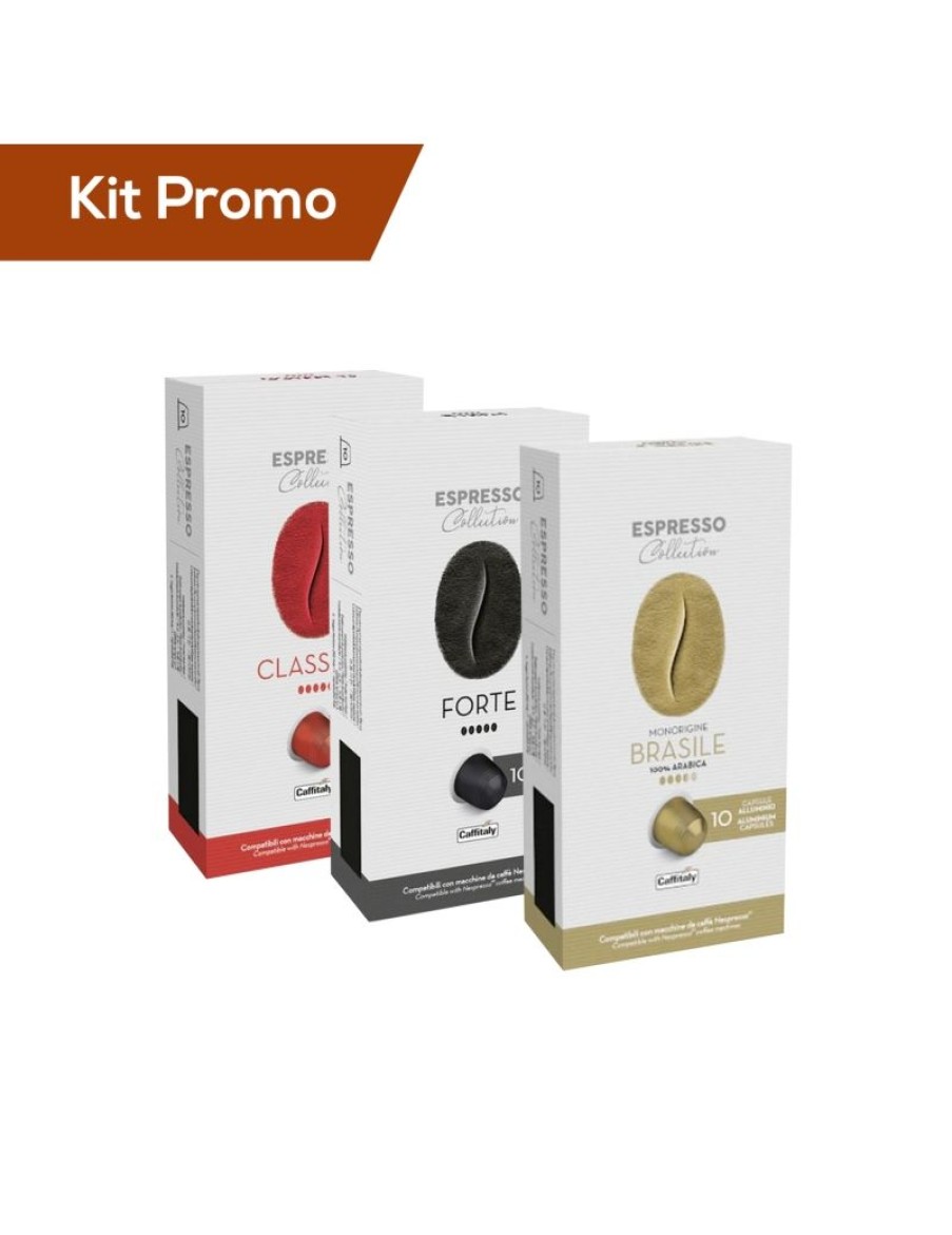 Click Cafe Capsule Compatibili Nespresso | Box Espresso Collection - Caffitaly, Compatibili Nespresso Classico, Forte, Brasile