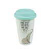 Click Cafe Tazzine Da Caffe E Tazze Mug | Bicchiere Elefante In Porcellana Con Tappo In Silicone 300Ml