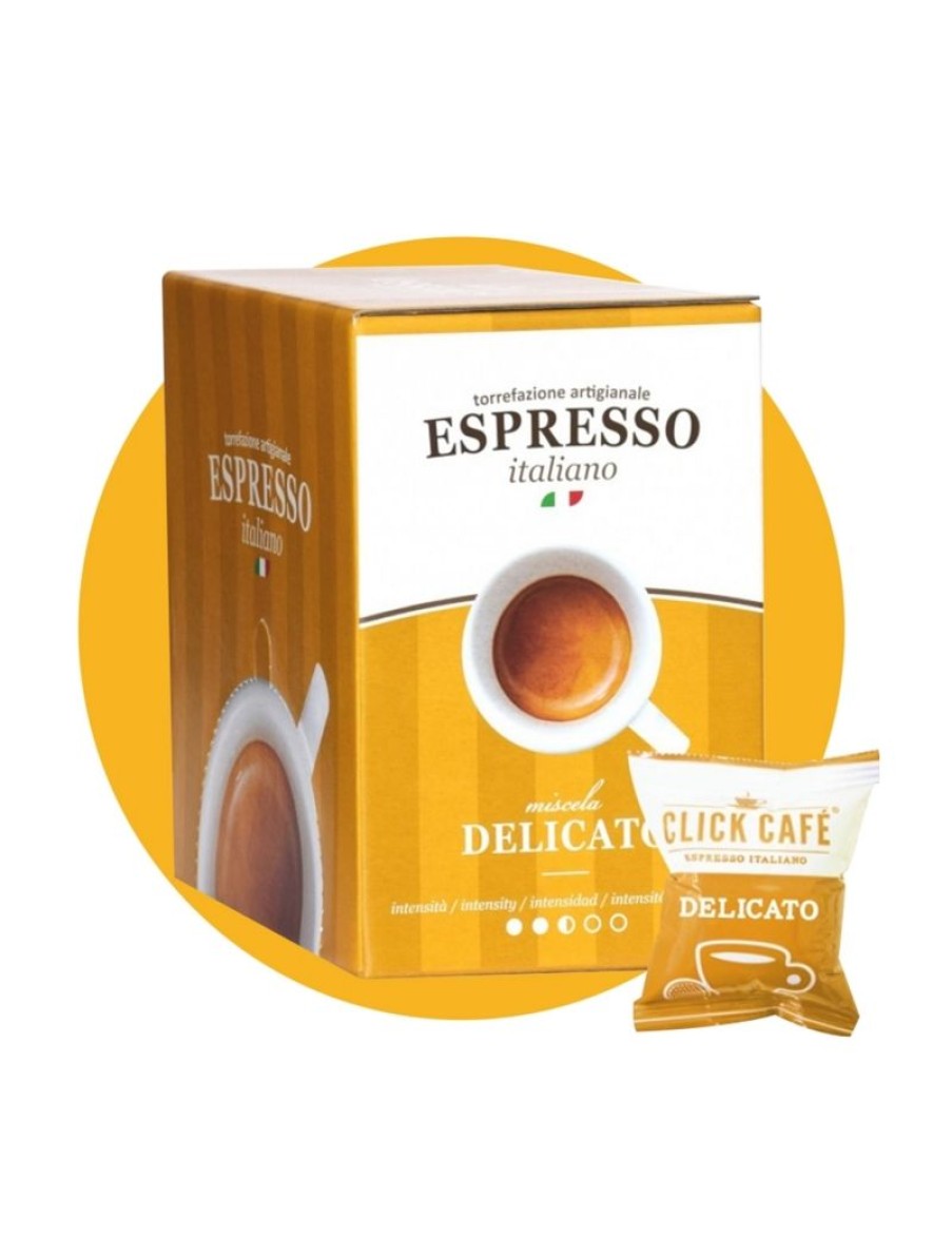 Click Cafe Capsule Compatibili Nespresso | 30 Capsule Nespresso Miscela Delicato