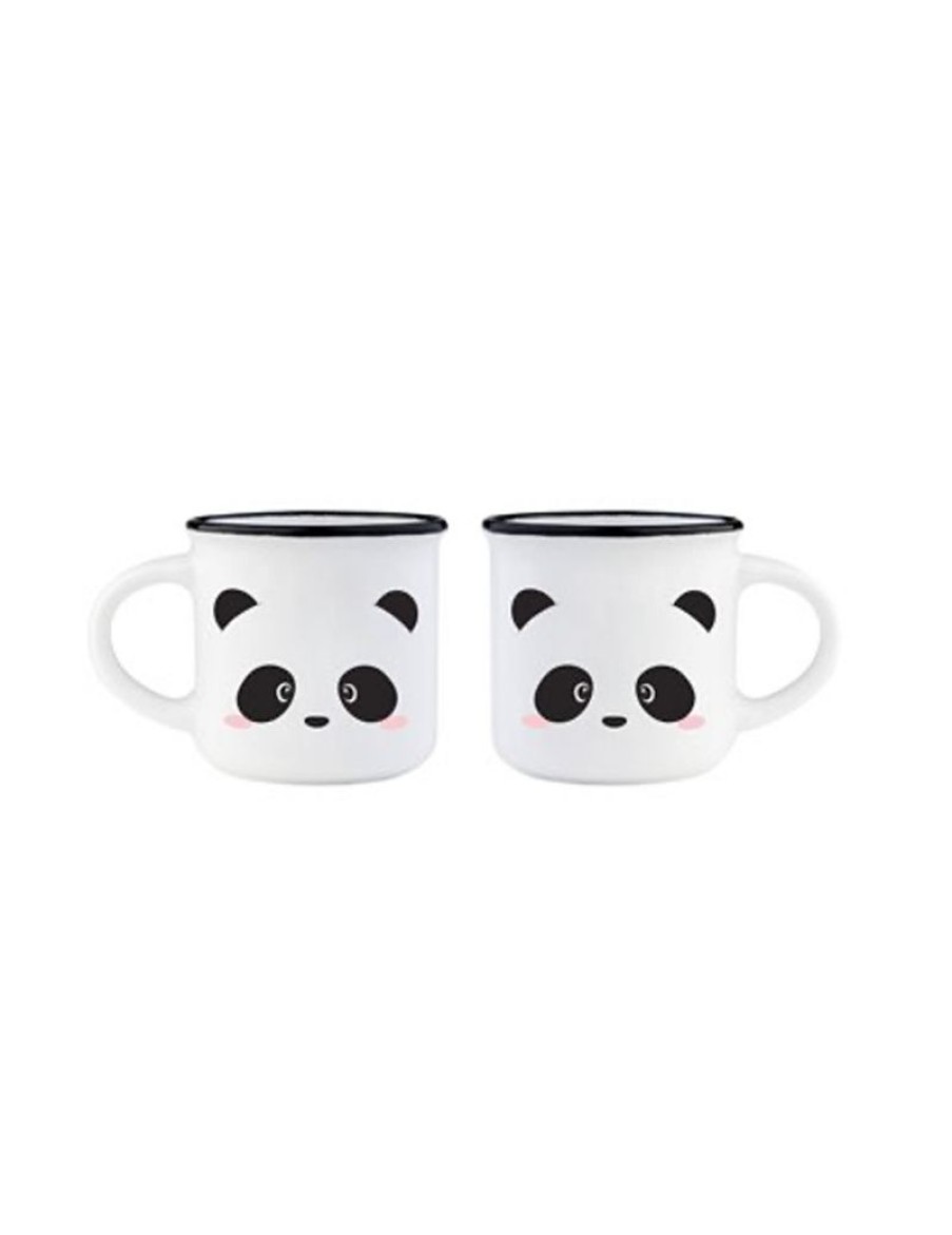 Click Cafe Tazzine Da Caffe E Tazze Mug | Set 2 Tazzine Caffe Panda Bon China