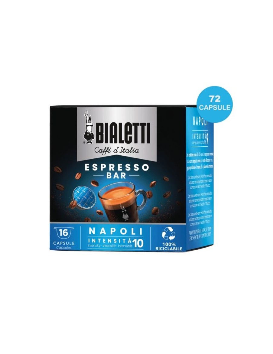 Click Cafe Capsule Bialetti Originali | 72 Capsule Bialetti Napoli Caffe' Forte Multipack