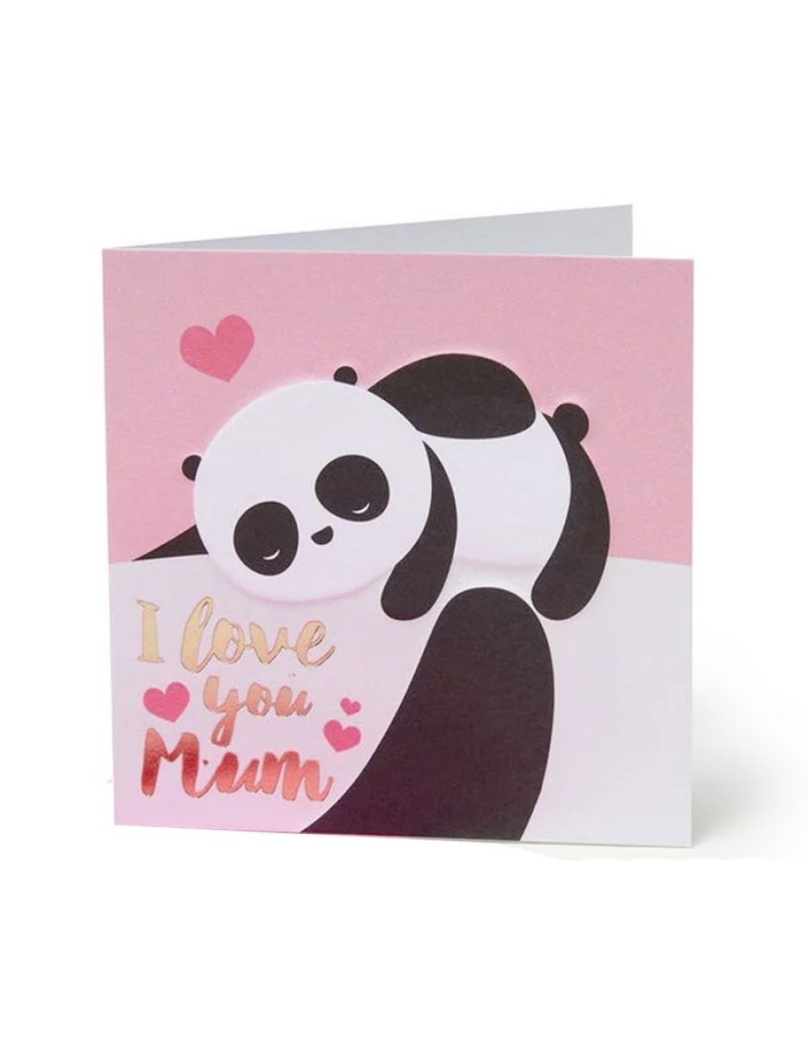 Click Cafe Carta Regalo E Biglietti Auguri | Biglietto Di Auguri Panda "I Love You Mum" 7X7 Cm