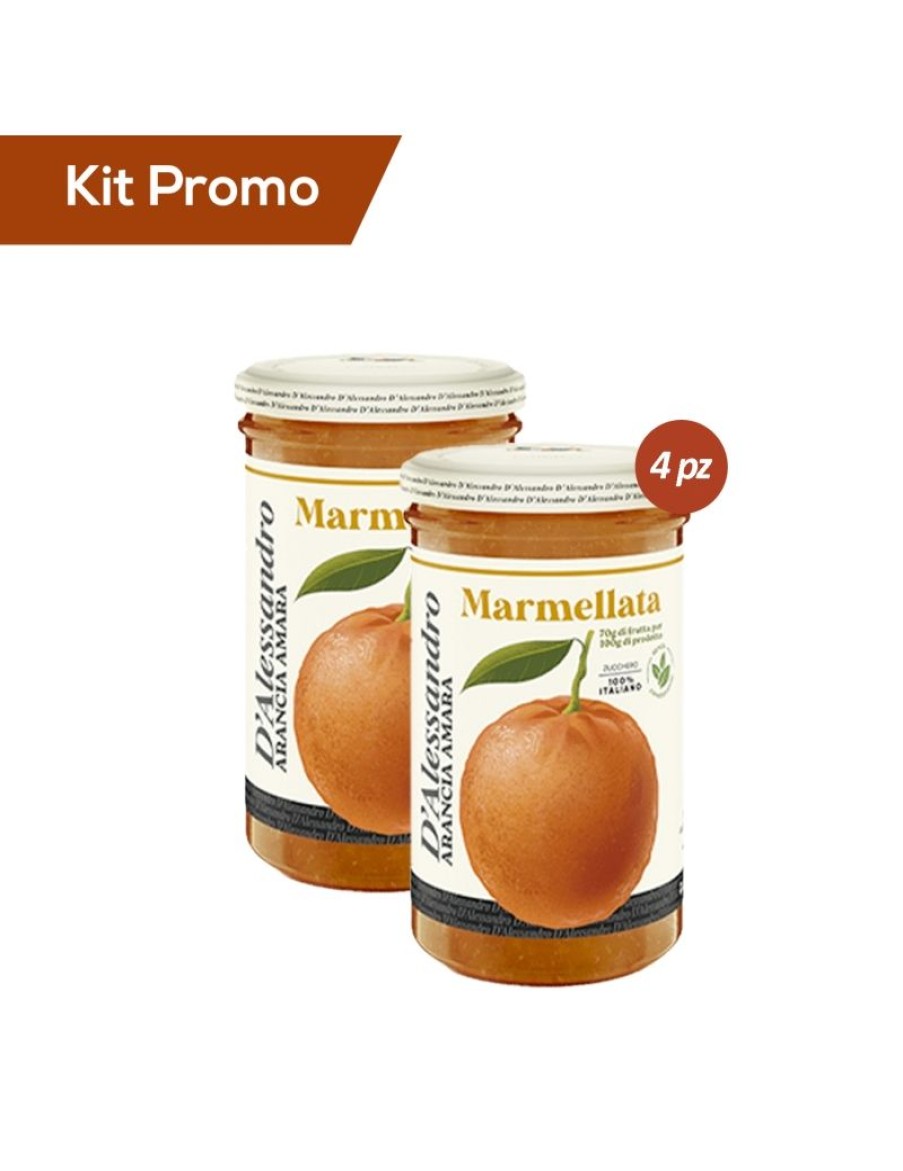 Click Cafe Miele E Marmellata Artigianale E Bio | Kit 4 Vasetti Marmellata Di Arance Senza Glutine