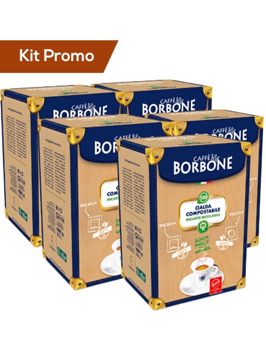 Click Cafe Cialde Caffe | Box 250 Cialde Compostabili Borbone, Miscela Blu