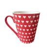 Click Cafe Tazzine Da Caffe E Tazze Mug | Mug Rossa Con Cuori 275 Ml