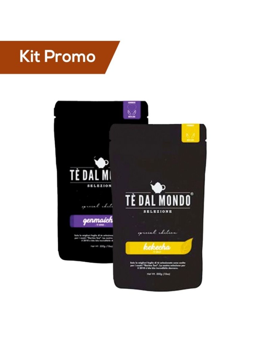 Click Cafe Te Dal Mondo Special Edition | Kit 2 Doypack Te Verde Genmaicha E Te Giallo Kekecha