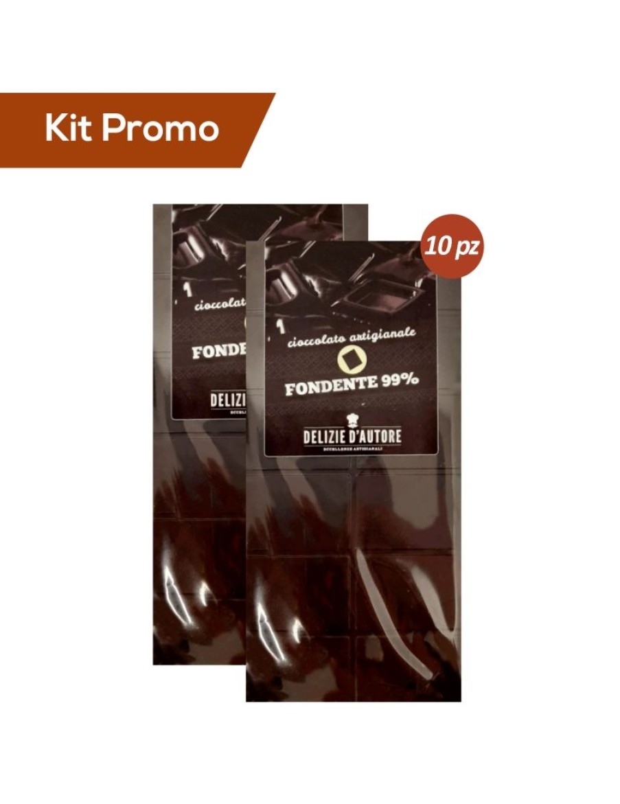 Click Cafe Cioccolato Artigianale | Kit 10 Tavolette Di Cioccolato Fondente 99%