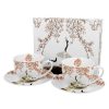 Click Cafe Tazze Da Te E Teiere | Set 2 Tazze Cappucino Con Piattino Fiori Di Ciliegio Sakura Gift Box