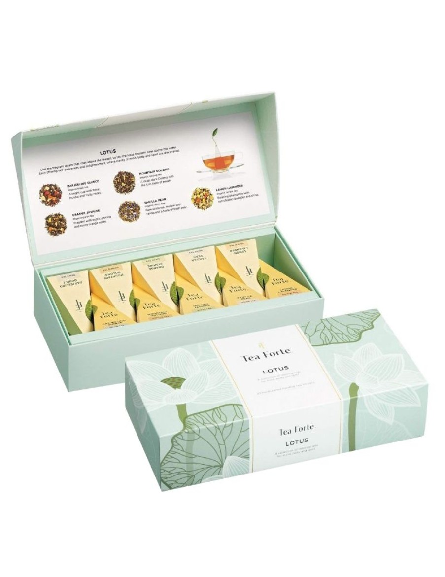 Click Cafe Tea Forte | Tea Forte Box 10 Piramidi Te In Foglia Bio Collezione Lotus