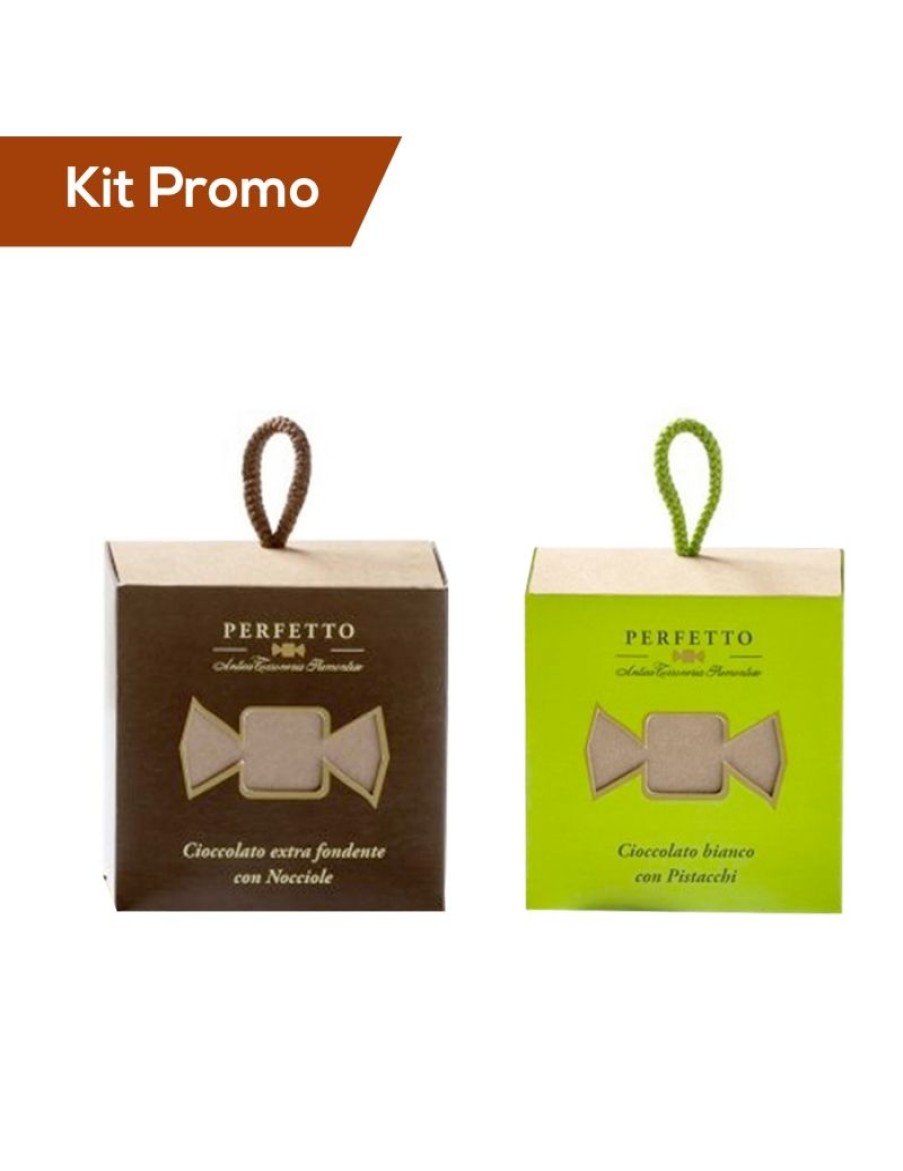 Click Cafe Gluten Free | Kit Cubo Cioccolatini Extra Fondente E Nocciola Con Cubo Cioccolatini Al Pistacchio