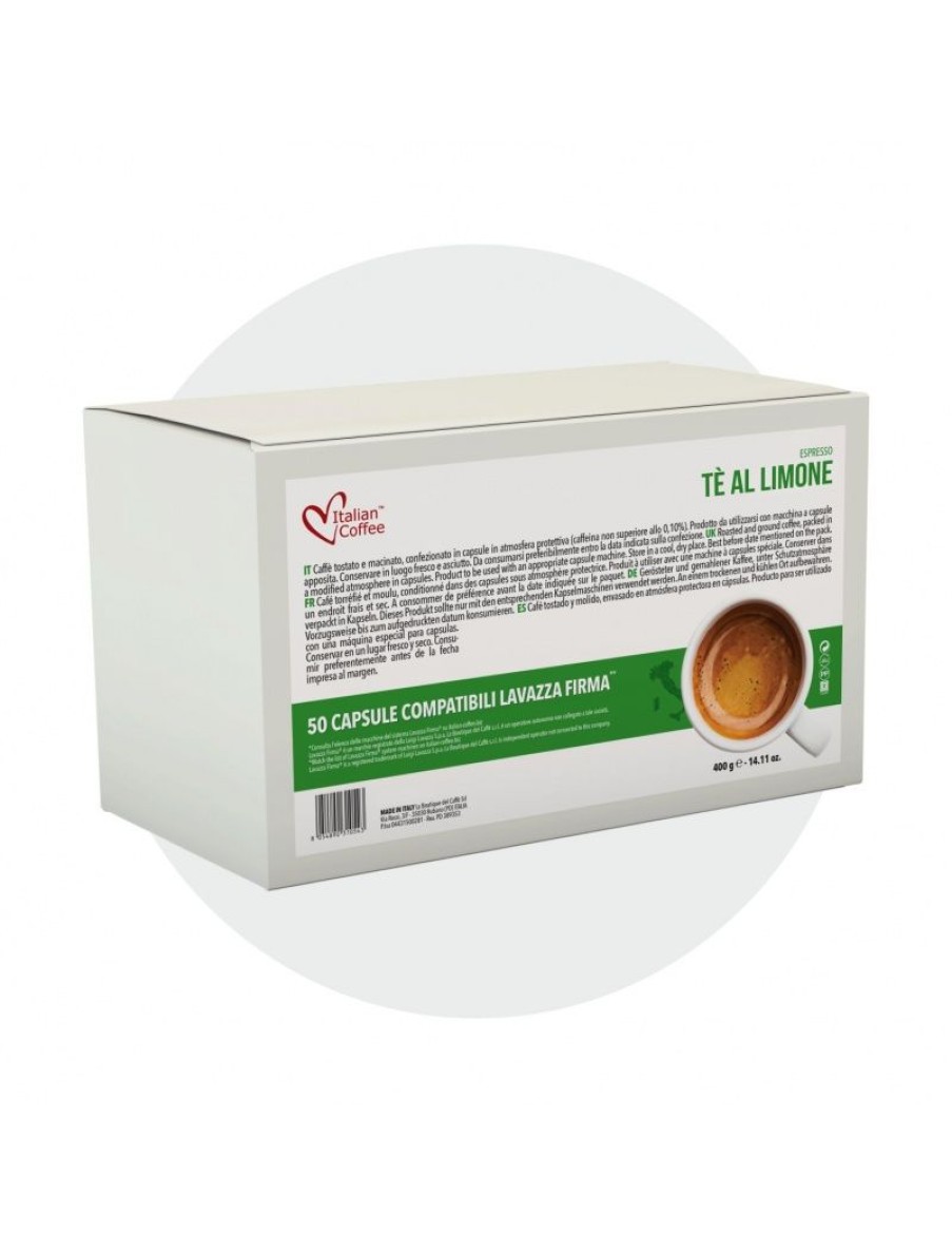 Click Cafe Capsule Compatibili Lavazza Firma | 50 Capsule Compatibili Lavazza Firma Te A Limone