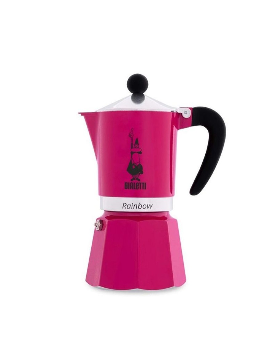 Click Cafe Macchine Moka Per Caffe Macinato | Moka Bialetti Rainbow 3 Tazze Ciliegia