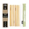 Click Cafe Accessori Da Te E Caffe | Kit 6 Cannucce In Bamboo, 1Spazzolino, 1 Sacchetto Verde