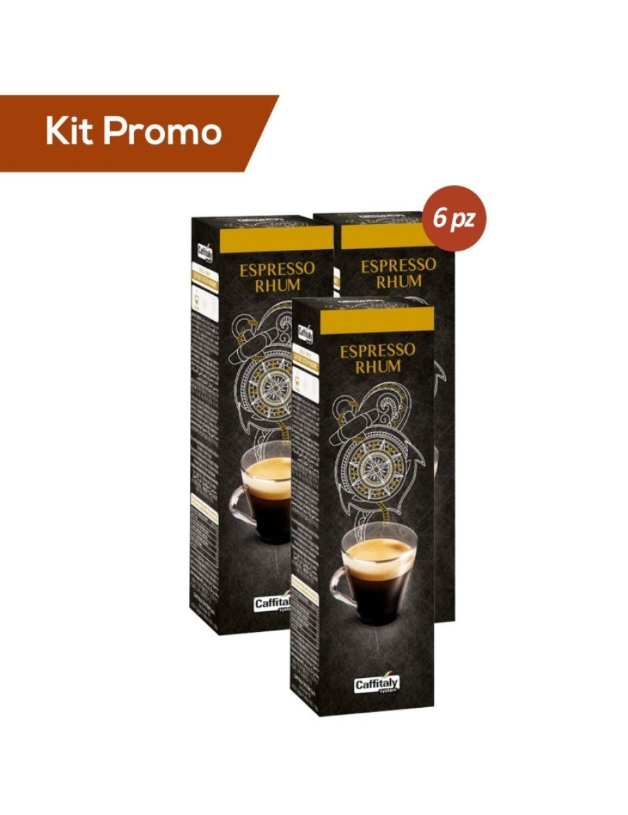 Click Cafe Capsule Caffitaly* Originali | Box 60 Capsule Espresso Al Rhum Caffitaly