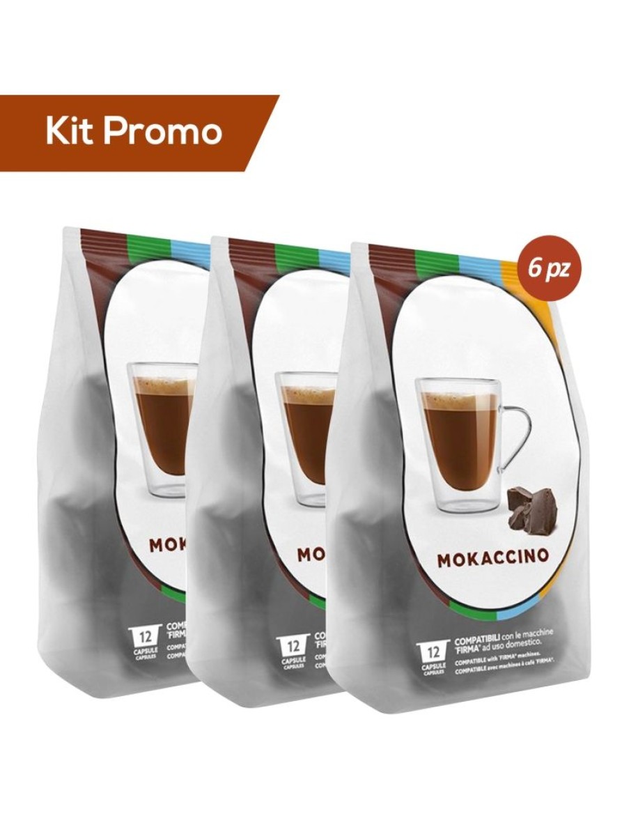 Click Cafe Capsule Compatibili Lavazza Firma | Box 72 Capsule Mokaccino Compatibile Lavazza Firma