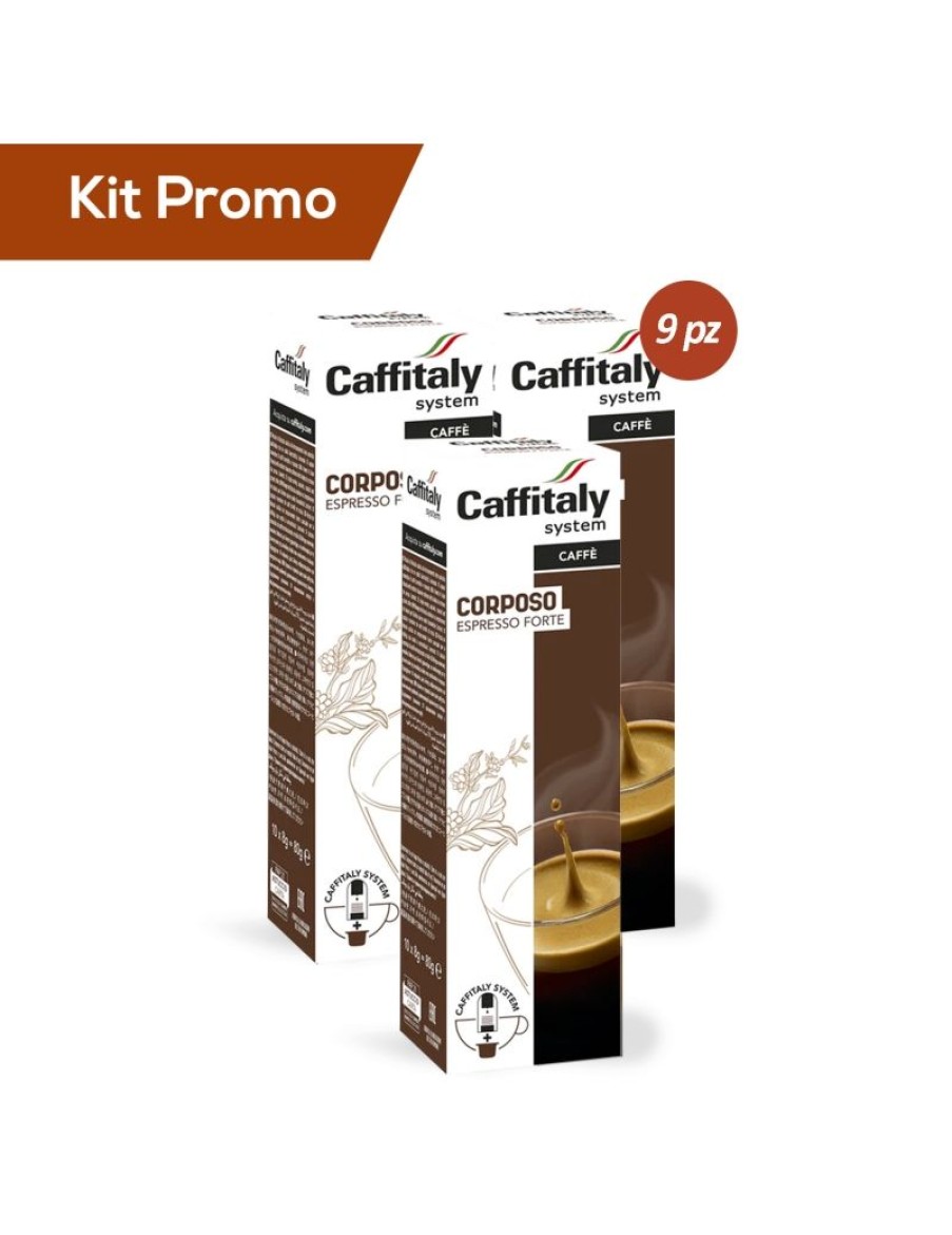 Click Cafe Capsule Caffitaly* Originali | Box 90 Capsule Ecaffe Corposo Espresso Forte Caffitaly