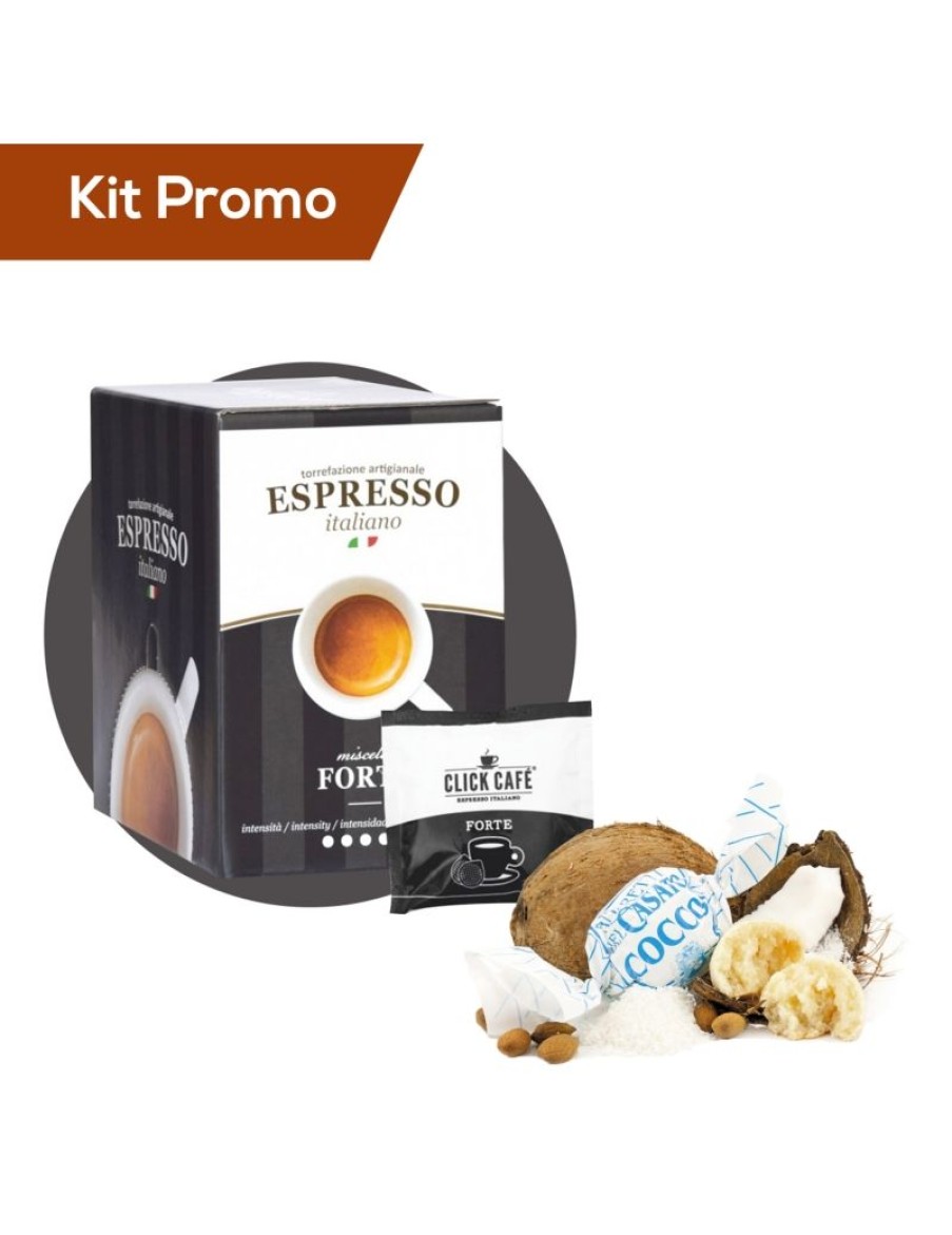 Click Cafe Cialde Caffe | Kit Cialde Di Caffe Forte Con Amaretti Al Cocco