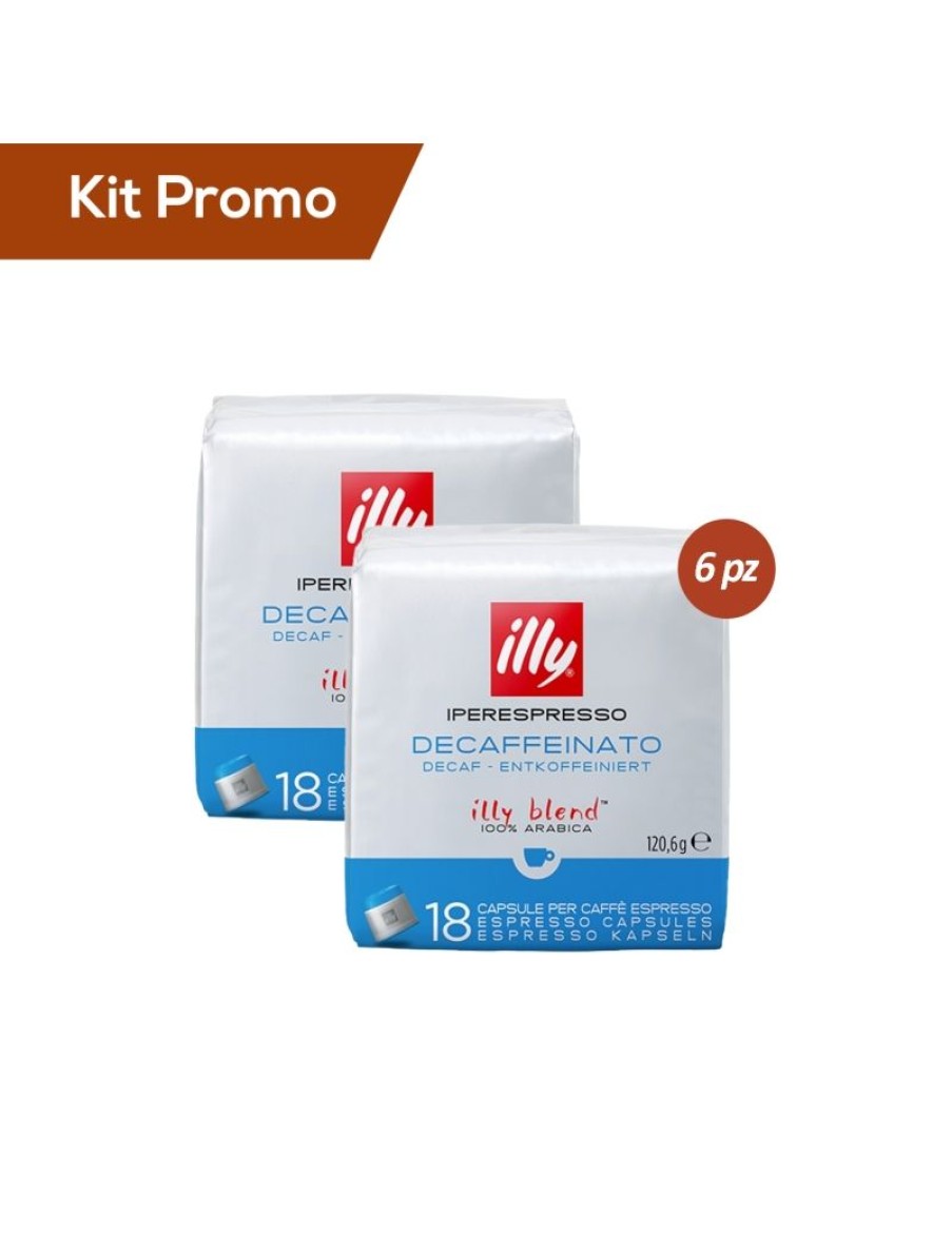 Click Cafe Illy Iperespresso | Kit 6 Pacchi Di Capsule Di Caffe Illy* Iperespresso, Decaffeinato