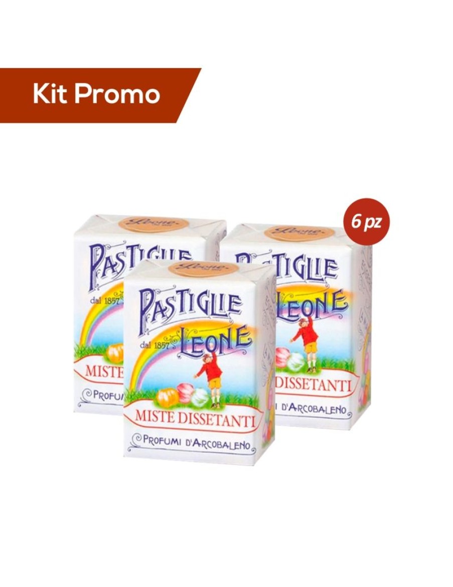 Click Cafe Caramelle Mentine E Liquirizie | Box 6 Scatoline Pastiglie Leone Miste Dissetanti