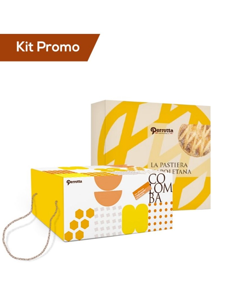 Click Cafe Colombe Pasquali Artigianali | Kit Colomba Con Albicocca E Pastiera Tradizionale Perrotta