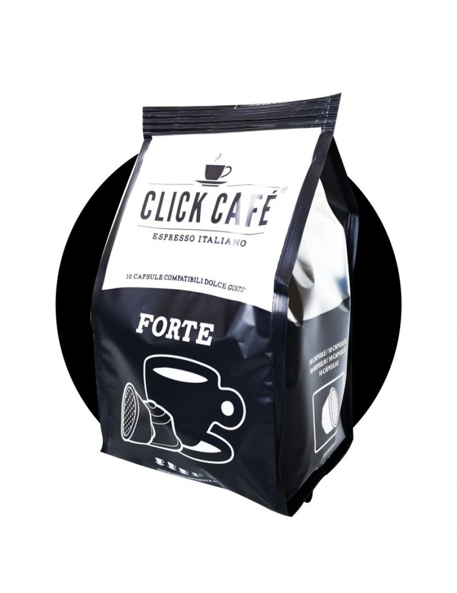 Click Cafe Capsule Compatibili Dolce Gusto | 10 Capsule Forte Dolce Gusto Click Cafe