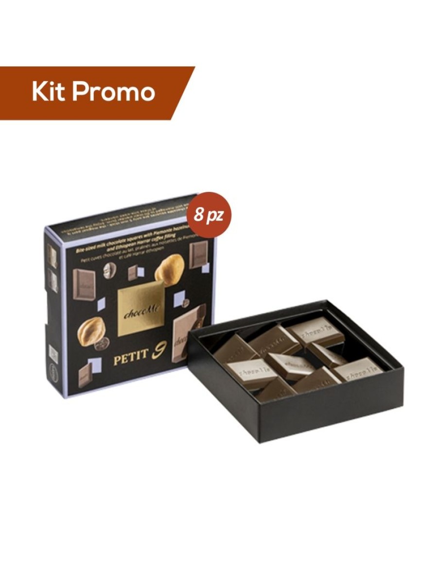 Click Cafe Cioccolato Artigianale | Kit 8 Box Cioccolatini Al Latte Con Ripieno Al Caffe