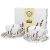 Click Cafe Tazze Da Te E Teiere | Set 2 Tazze Cappucino Con Piattino Lavanda In Gift Box