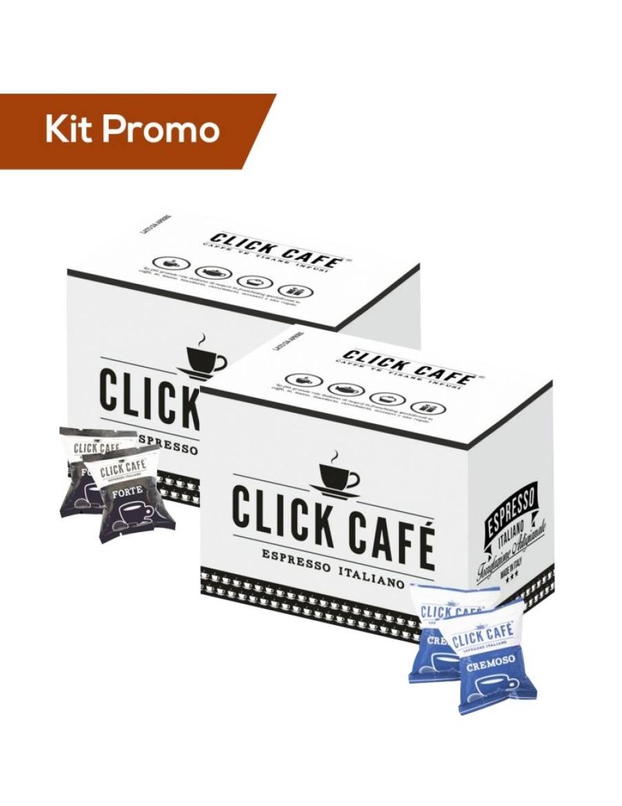 Click Cafe Capsule Compatibili Lavazza* A Modo Mio | Box 200 Capsule Compatibile A Modo Mio, Miscela Cremoso E Miscela Forte