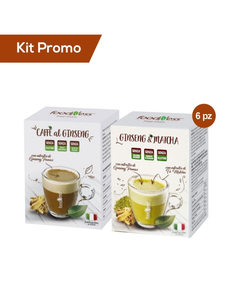 Click Cafe Caffe In Grani Macinato E Solubile | Box 6 Confezioni Caffe Al Ginseng Matcha E Caffe Al Ginseng Solubile Foodness