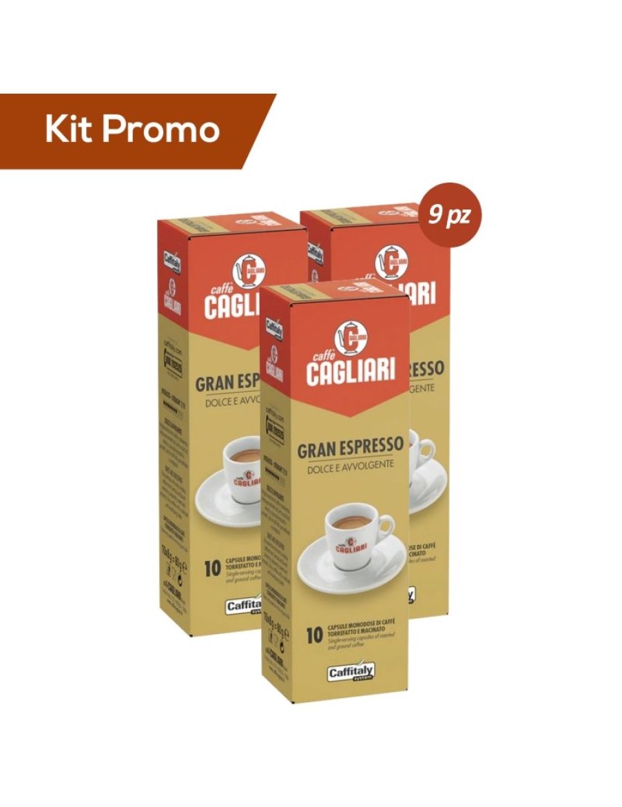 Click Cafe Capsule Caffitaly* Originali | Box 90 Capsule Grand Espresso Cagliari Caffitaly