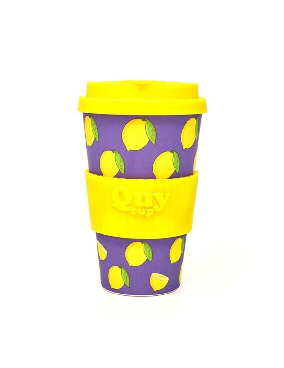 Click Cafe Quy Cup | Bicchiere Quy Cup In Bambu Fantasia Limoni 400 Ml