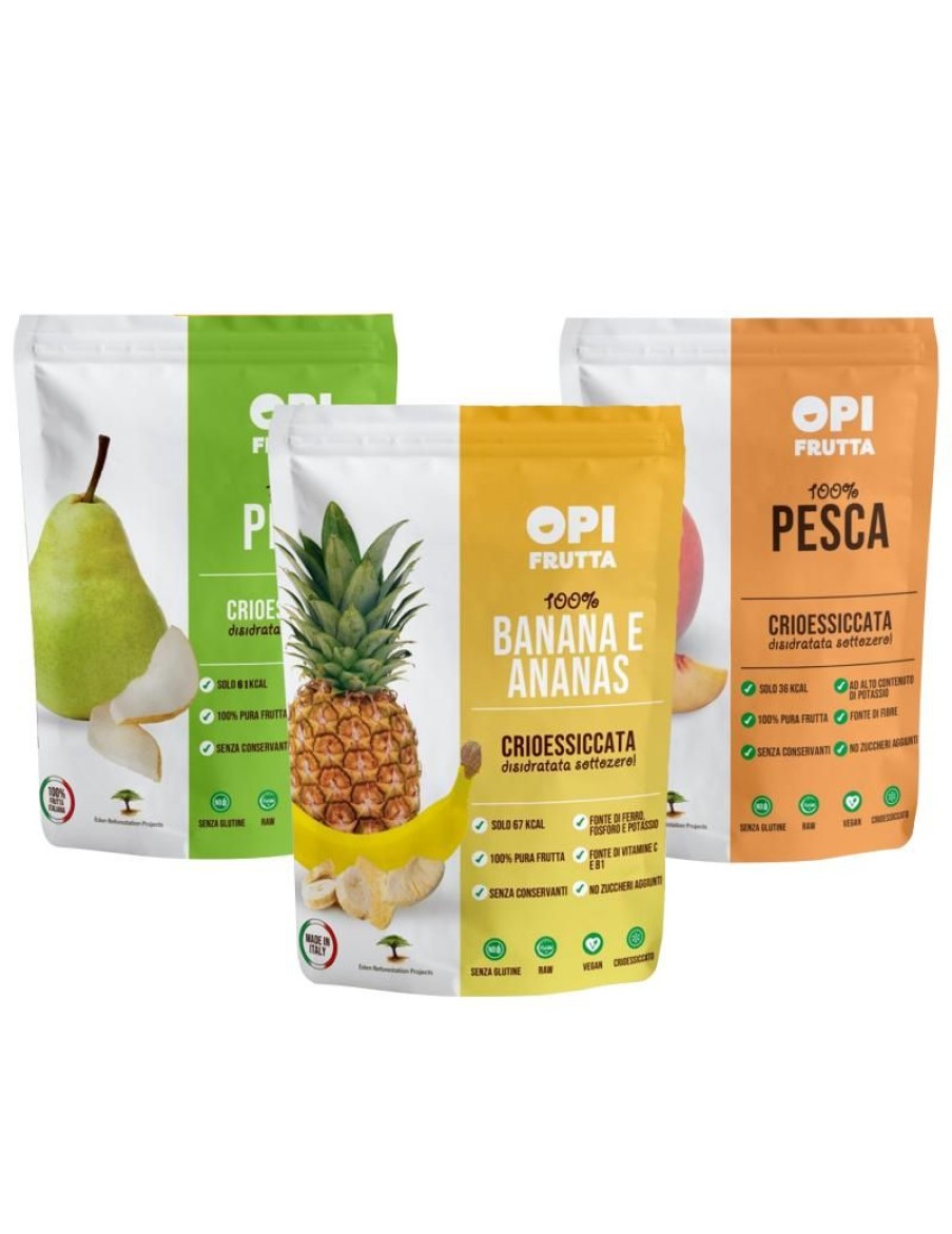 Click Cafe Gluten Free | Box 3 Sacchetti Frutta Clio Essiccata, Pesca, Pera, Banana E Ananas