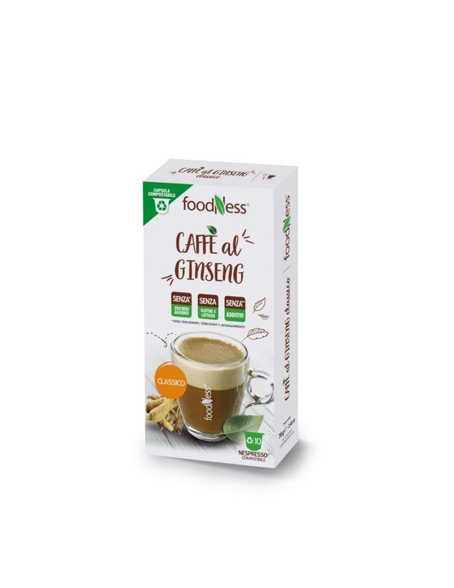 Click Cafe Capsule Compatibili Nespresso | Box 10 Capsule Nespresso Ginseng Foodness