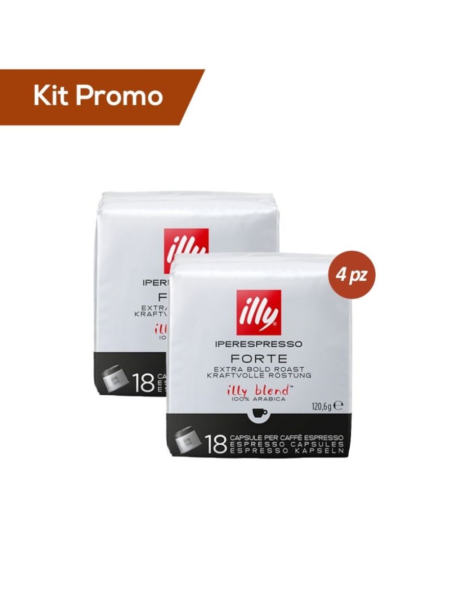 Click Cafe Illy Iperespresso | Kit 4 Pacchi Di Capsule Di Caffe Illy* Iperespresso, Tostato Forte