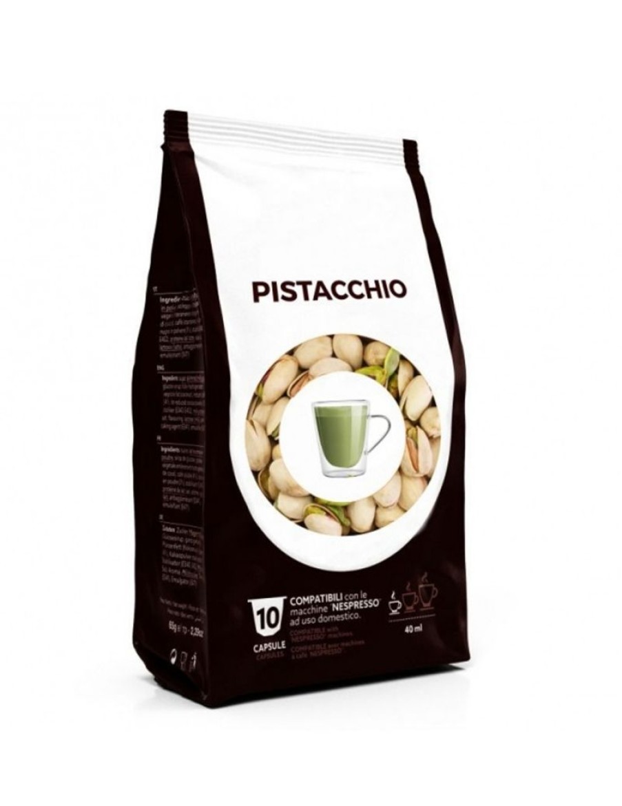 Click Cafe Capsule Compatibili Nespresso | 10 Capsule Nespresso Pistacchio